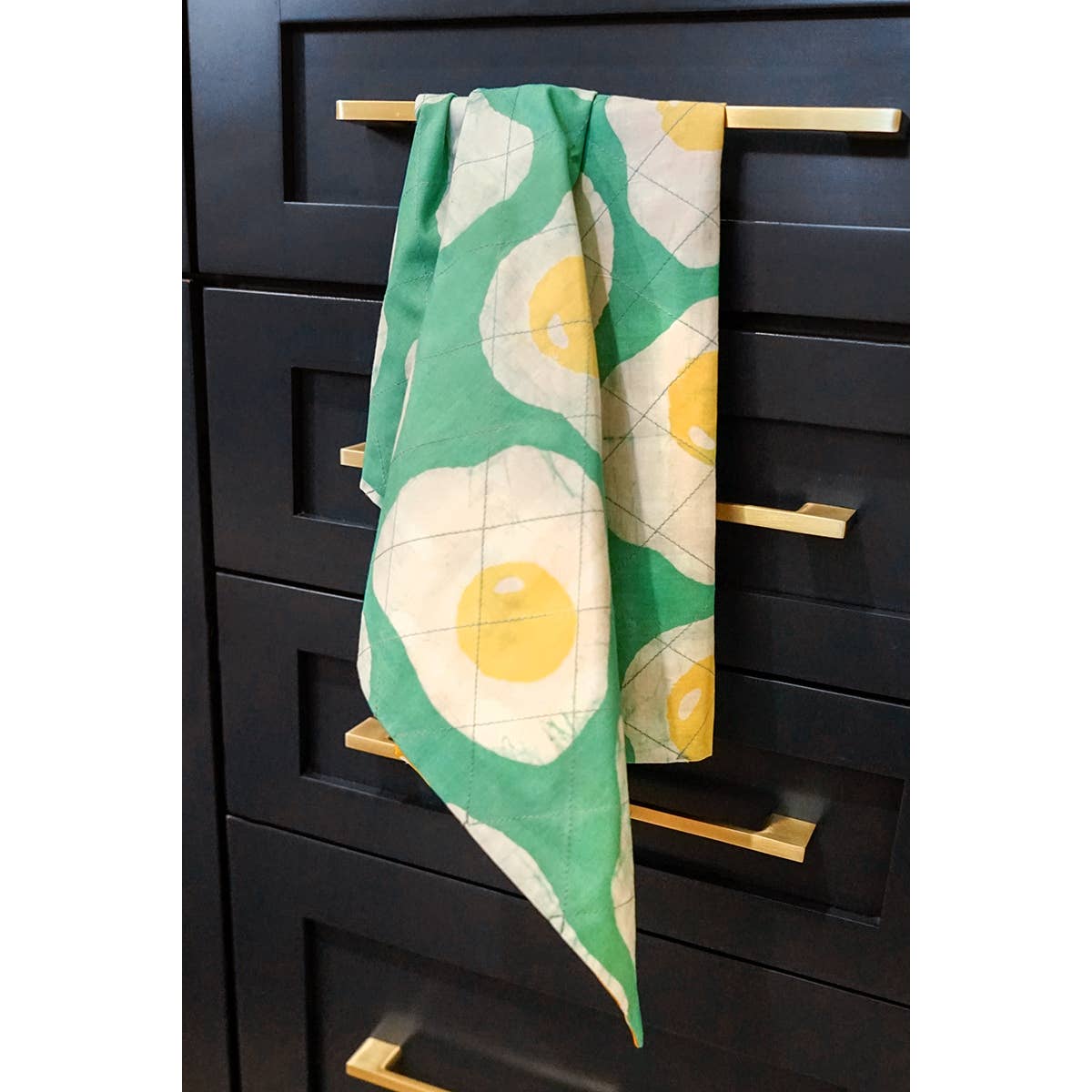Tea Towels: Eggs - Gold-Organic
