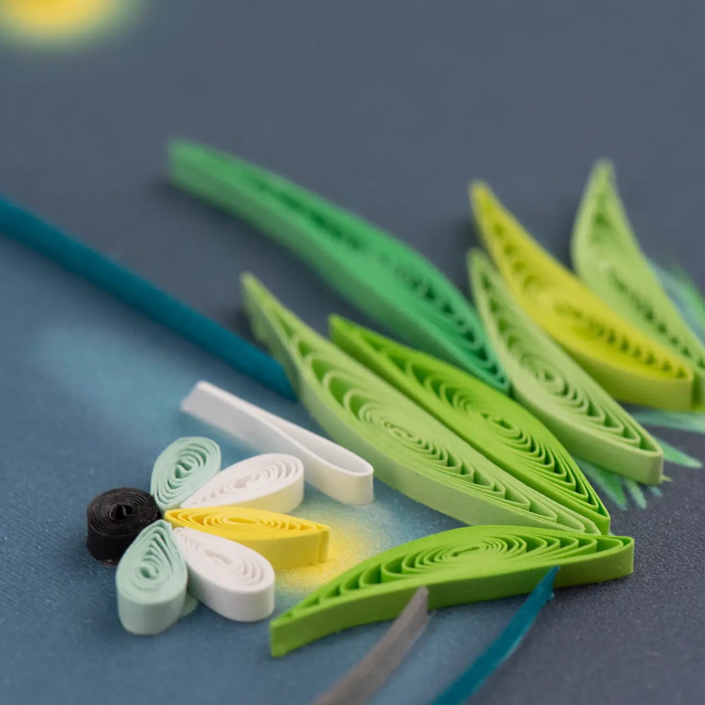 Quilled Fireflies Greeting Card