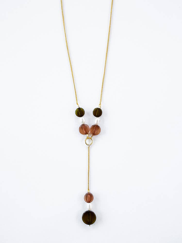 Mod Bead Necklace Gold