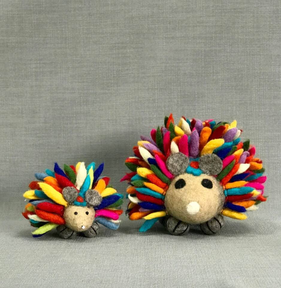 Hedgehog Toy - Rainbow, Small