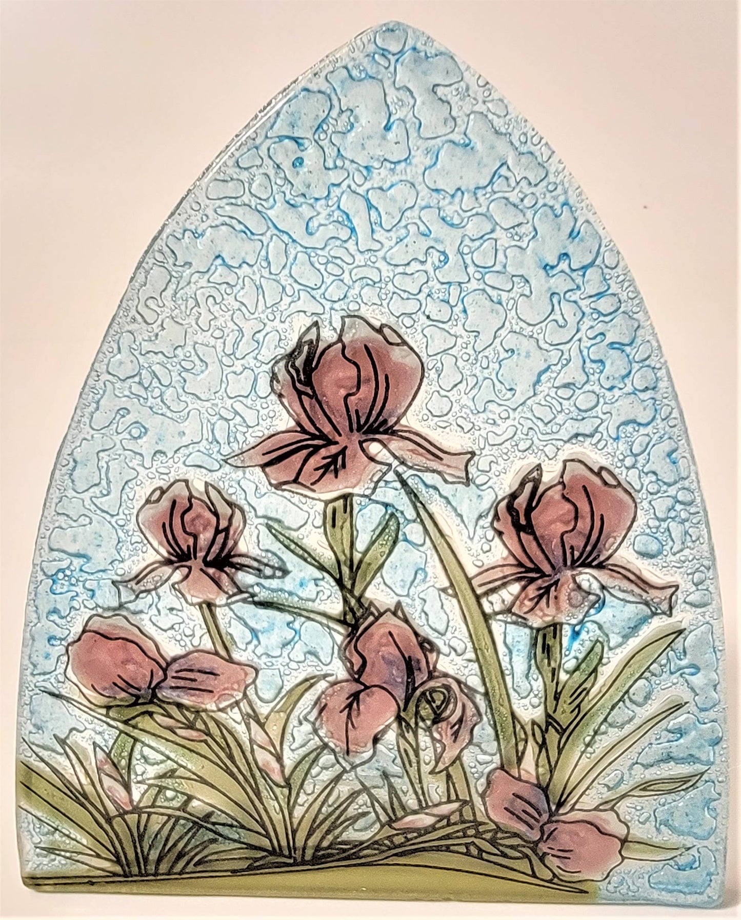 Iris Flower - Recycled Glass Nightlight