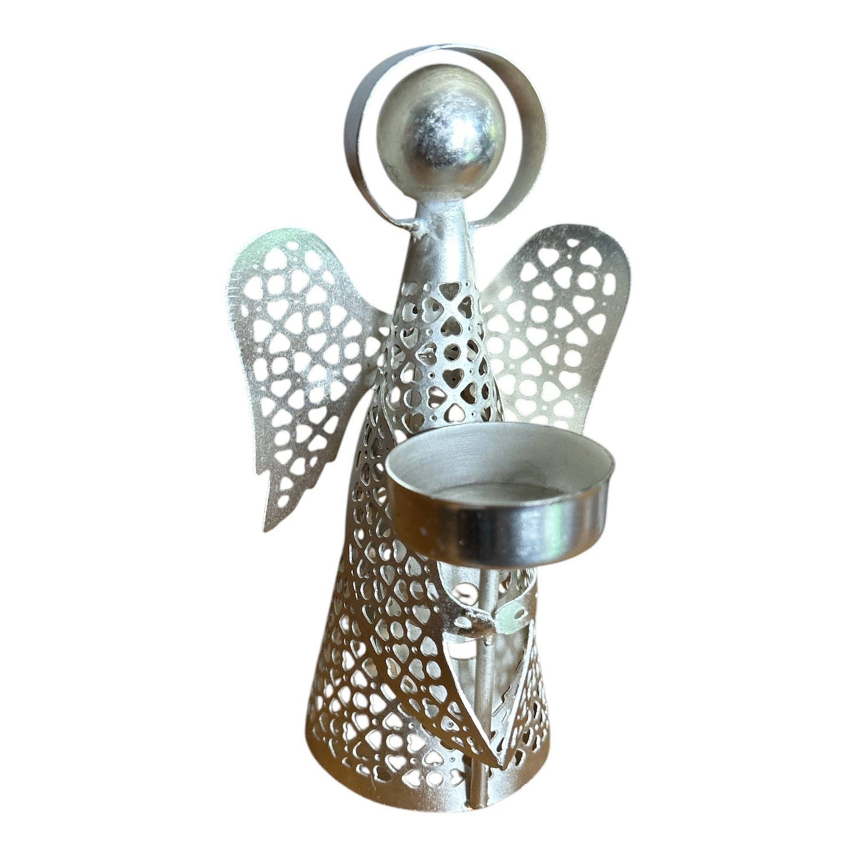 Angel Candle Holder - Silver