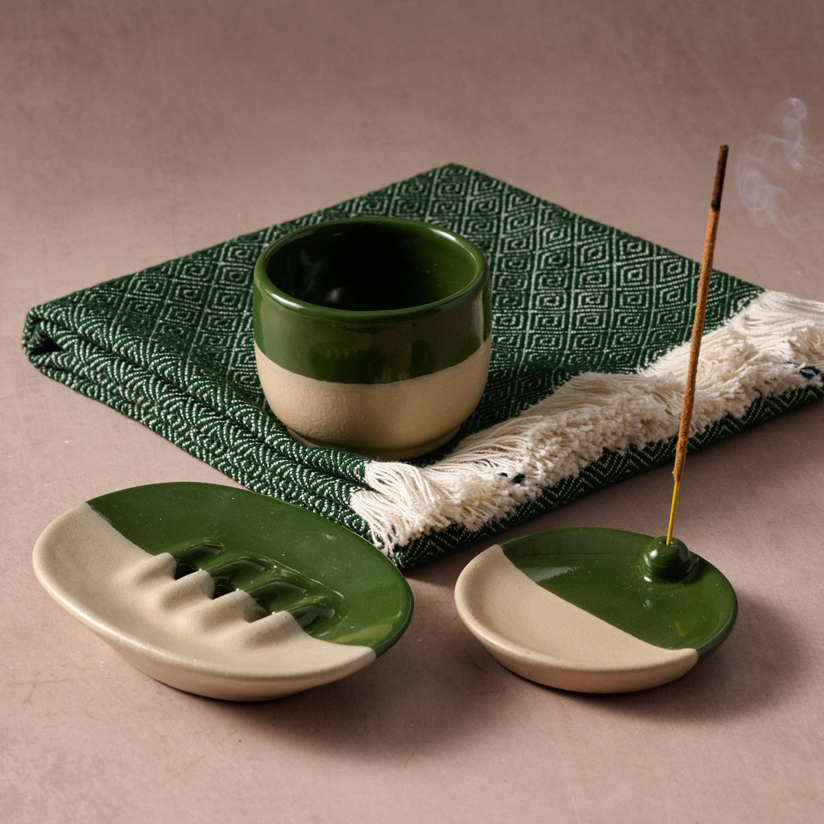 Dui Two Tone Incense Holder