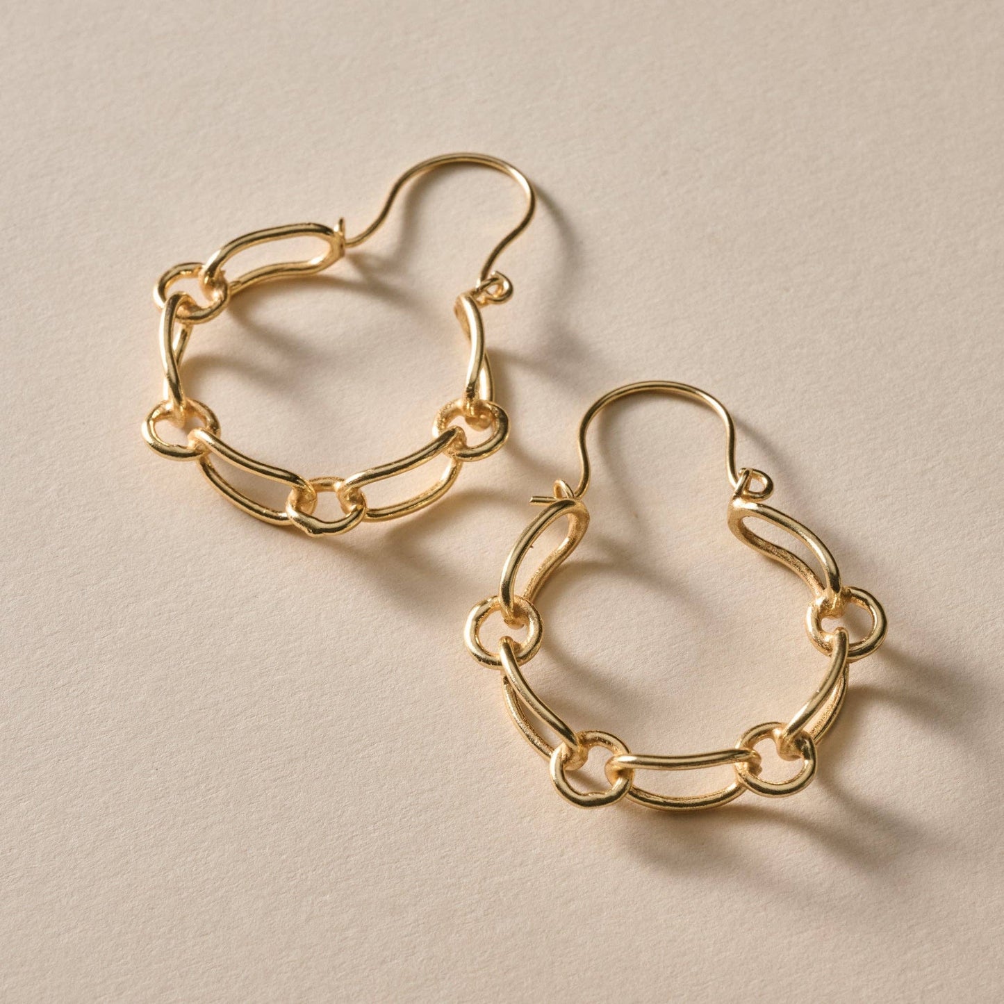 Lajita Gold Link Hoop Earrings
