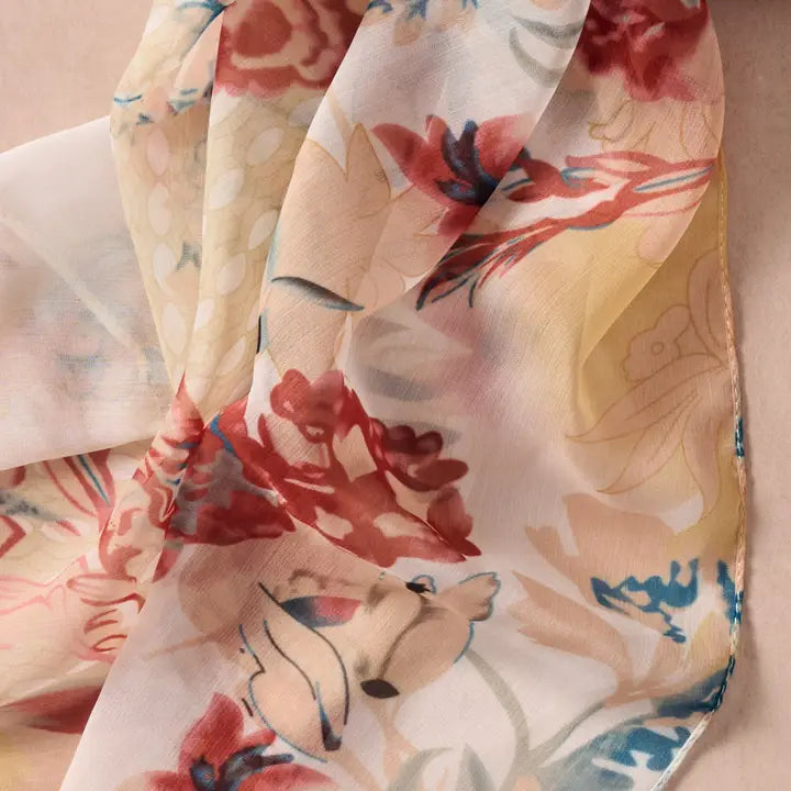 Sharad Floral Chiffon Scarf