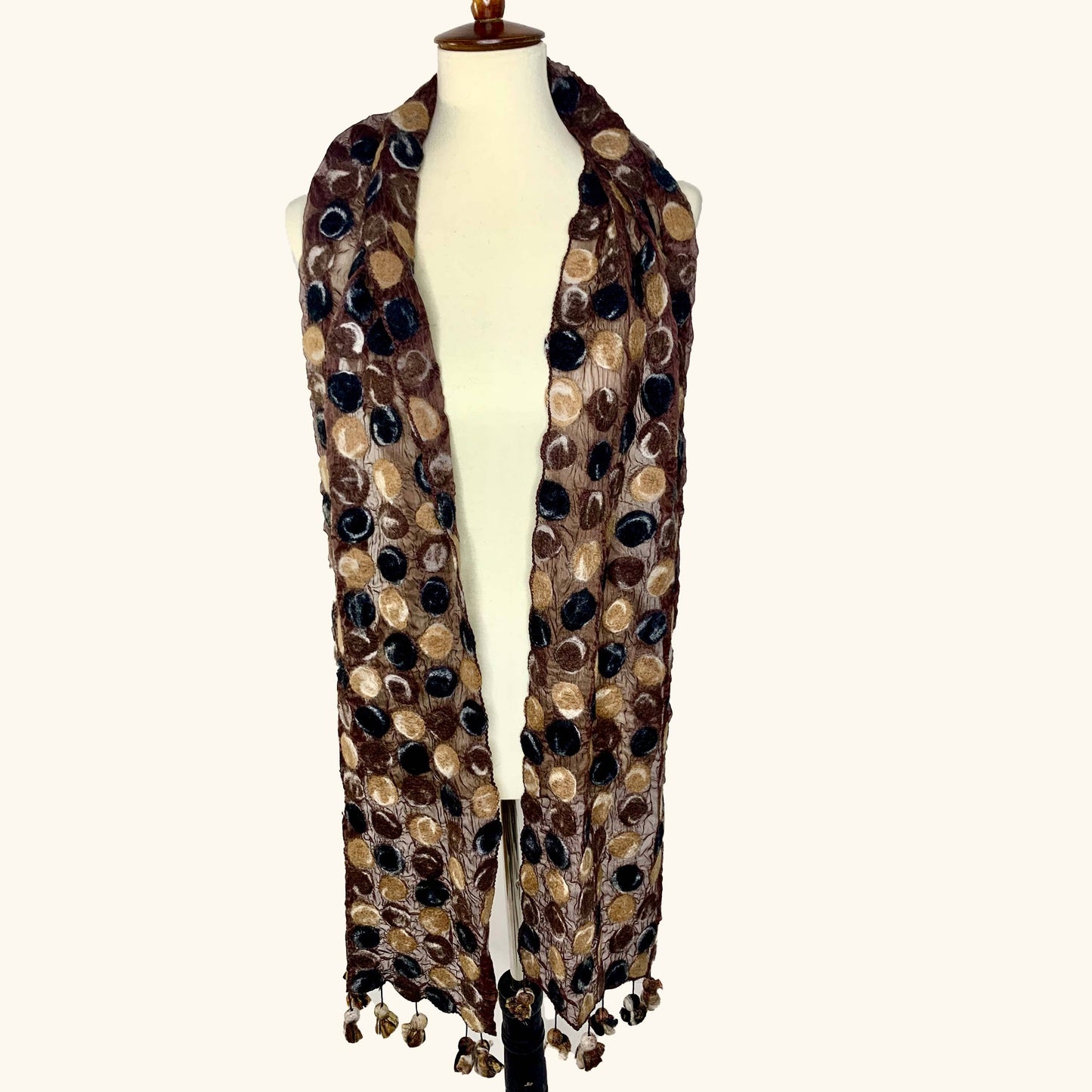 Polka Dot Neutral Scarf