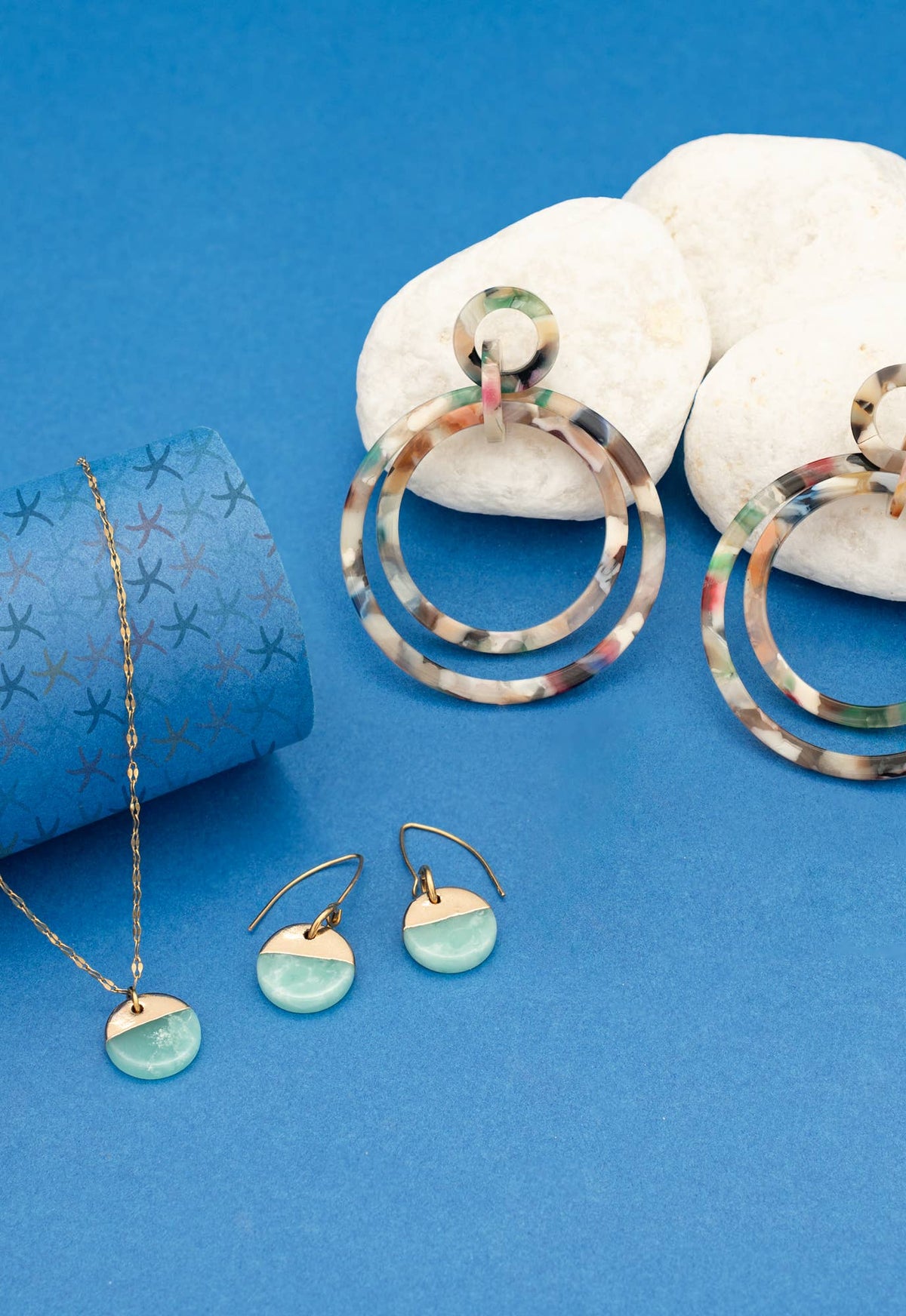 Refresh Earrings in Aqua