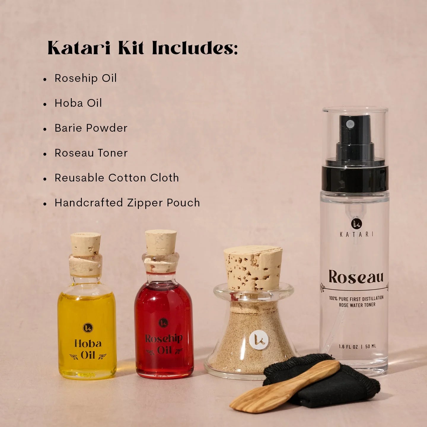 Katari Skincare Set w/ Cosmetic Bag