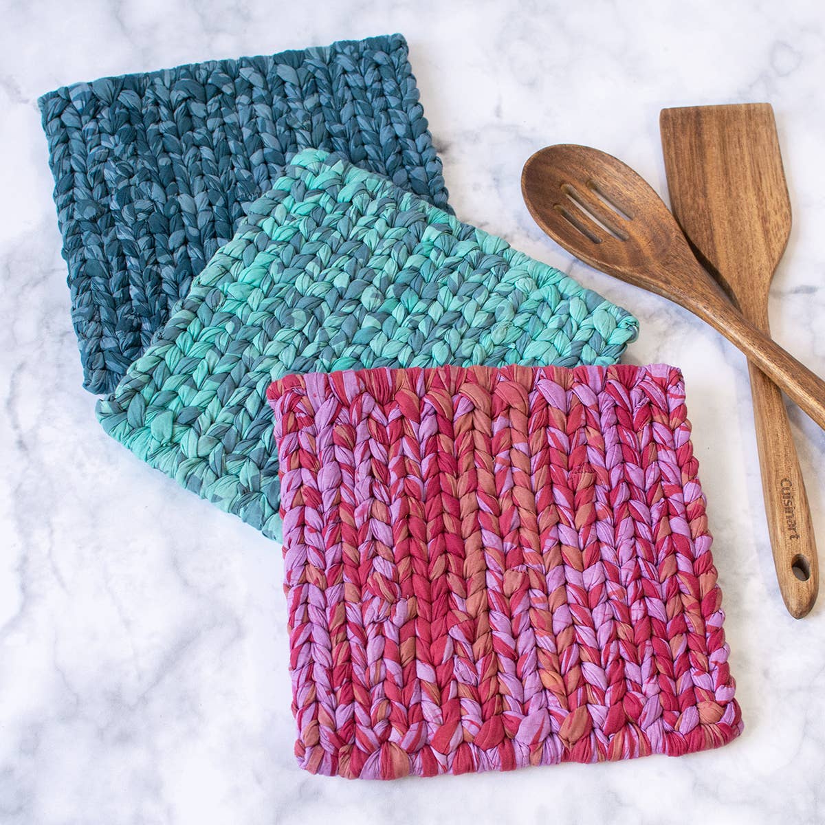 Trivet: Woven - Teal-Organic