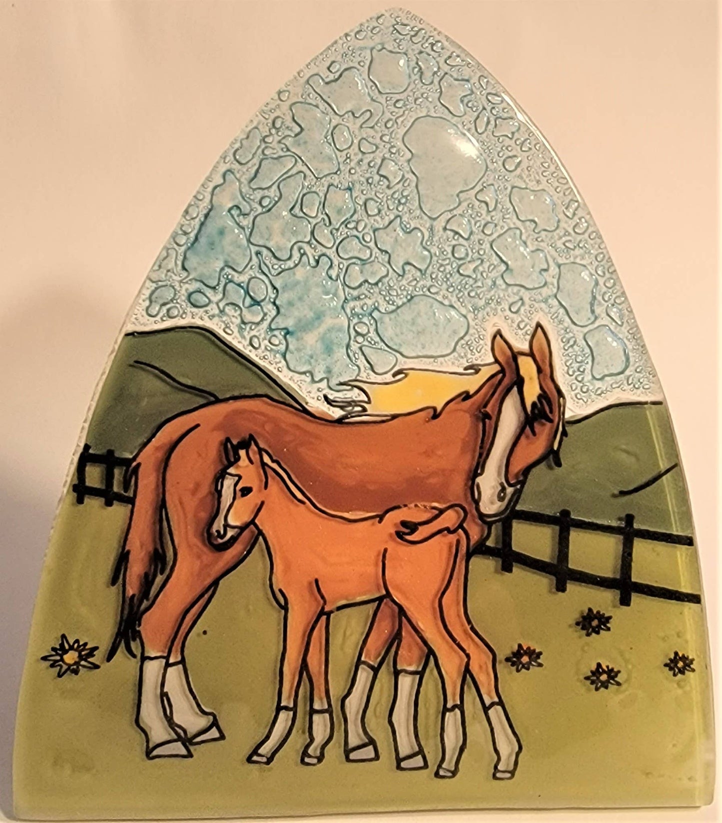 Pony Family - Recycled Glass Nightlight
