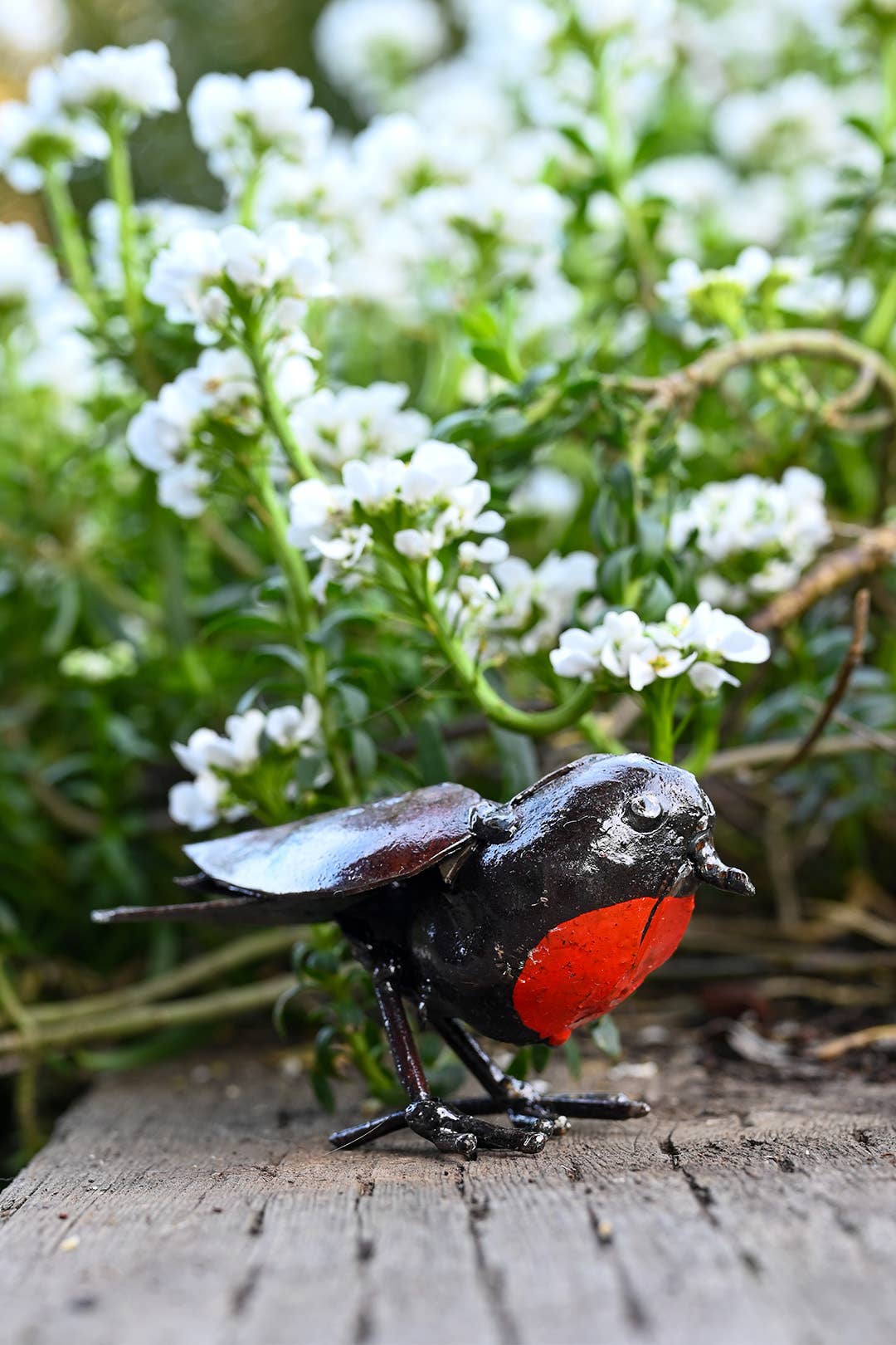 Tiny Robin Recycled Metal Sculpture