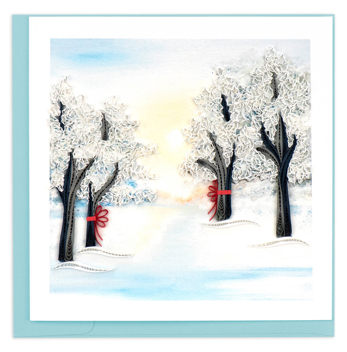 Snow Covered Trees Greeting Card