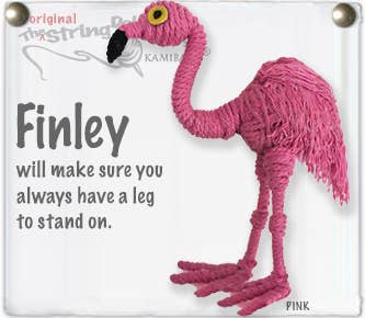 Finley the Flamingo String Doll Keychain