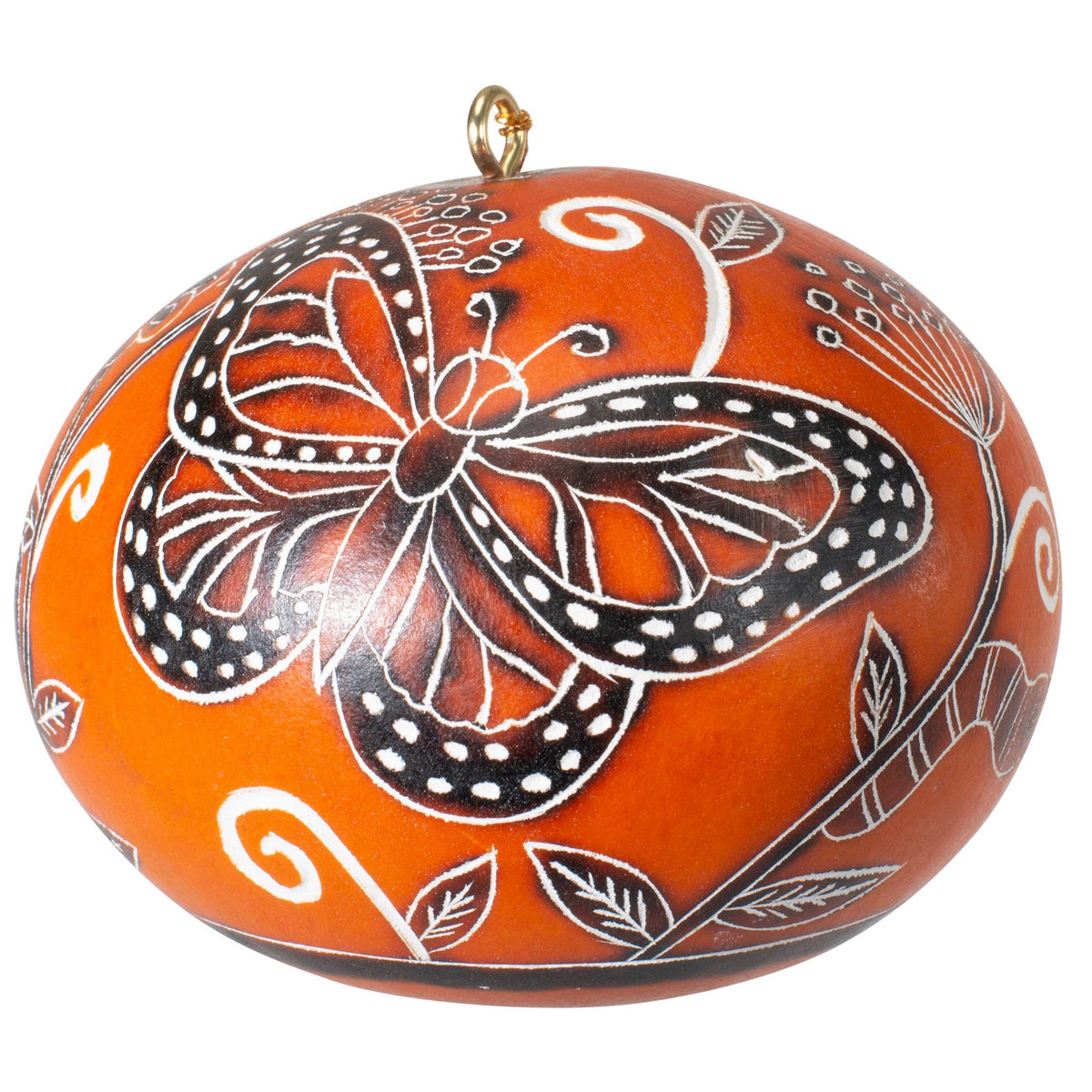 Monarch Butterfly Gourd Ornament
