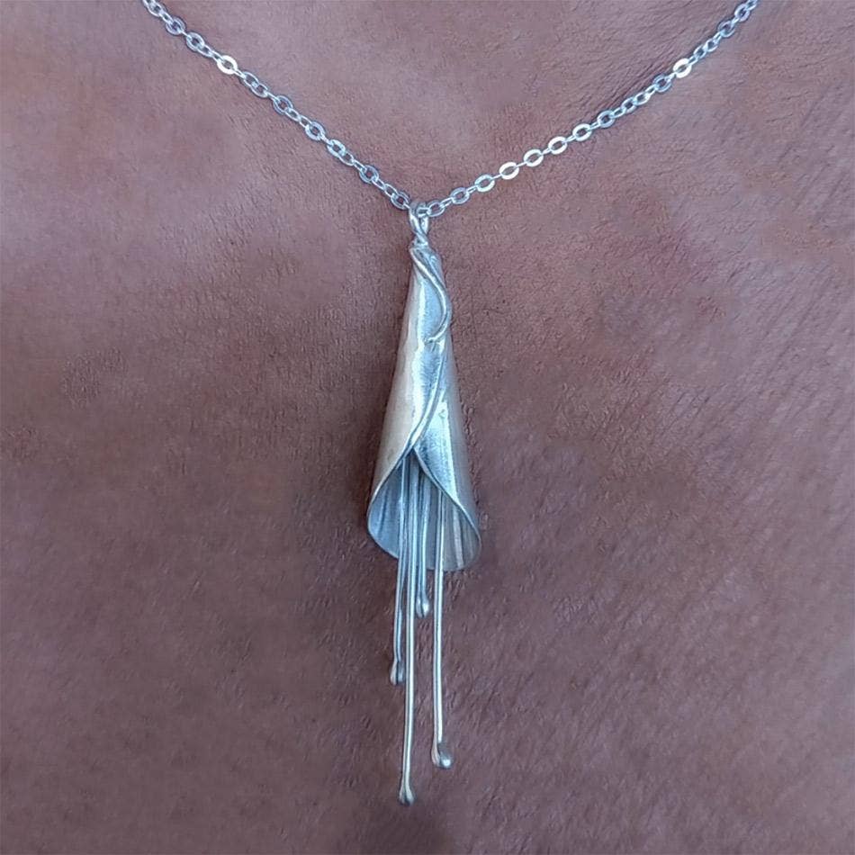 Calla Lily Necklace - Sterling Silver