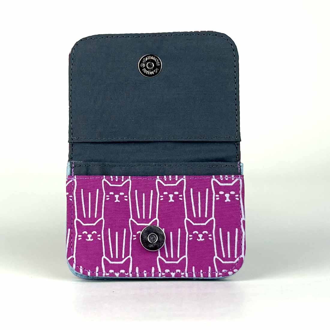 Cotton Canvas Cardholders - Cat Prints