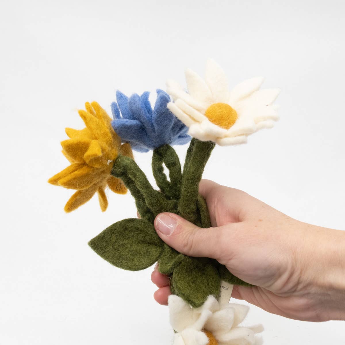 Felt Garland - Blue, White & Yellow Flowers