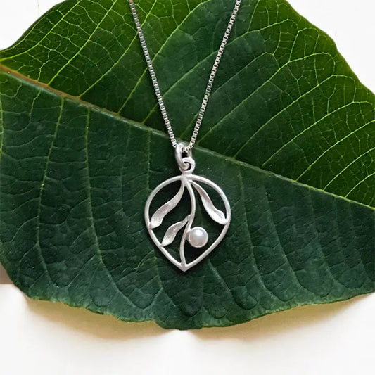 Whispering Leaf Necklace - Sterling