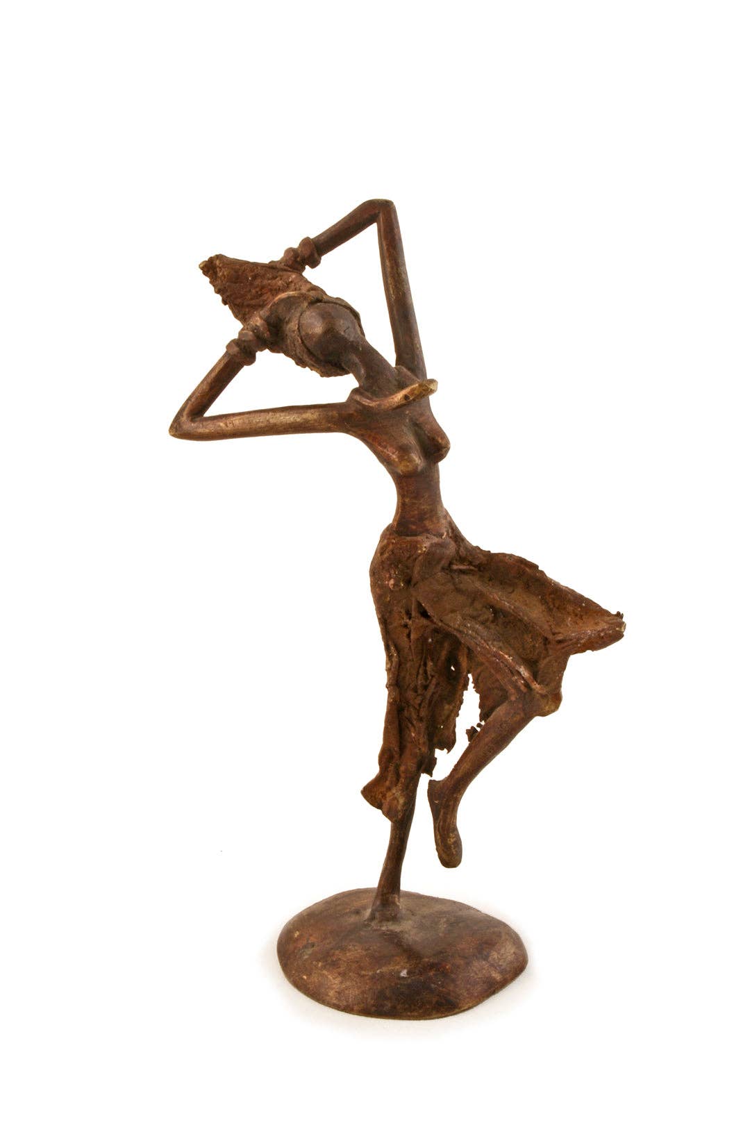 Bronze Miniature Celebrating Lady Sculpture - Assorted