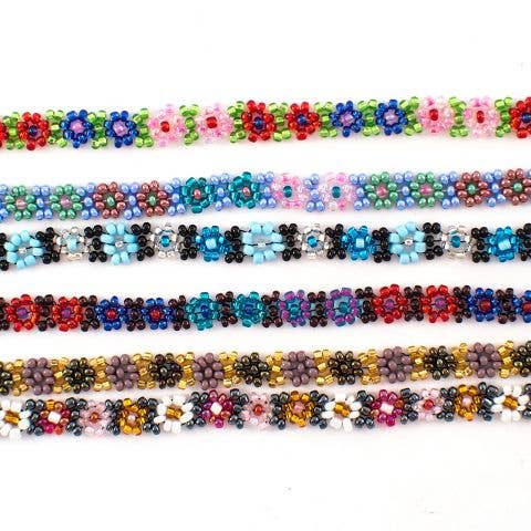 Beaded Flower Anklet