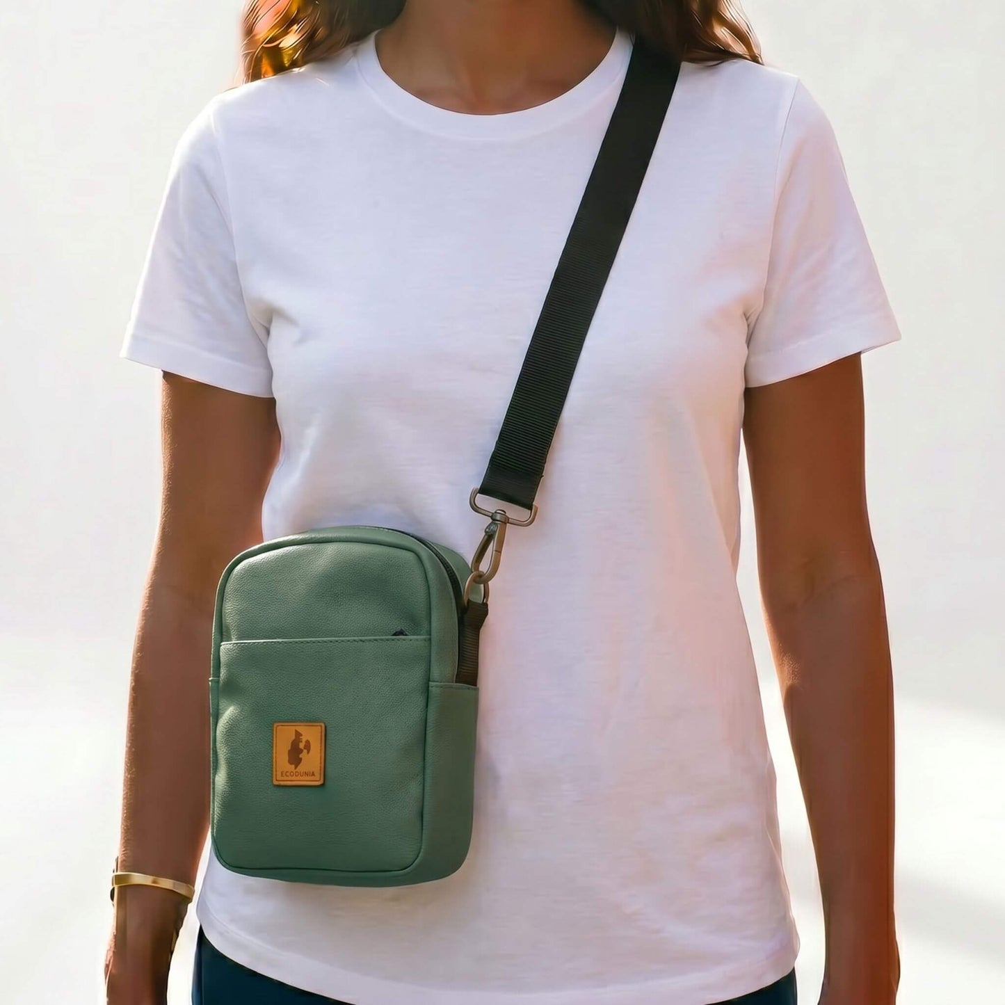 Convertible Vegan Leather Crossbody Sling Bag 2L | Rozi