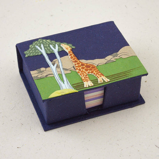 Note Box - Giraffe/Dark Blue