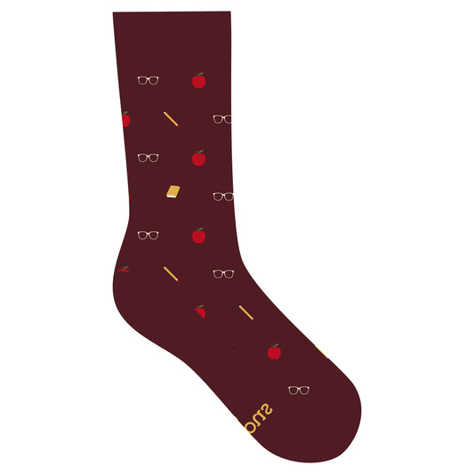 Socks that Give Books (Red Apples, Pencils, and Glasses)