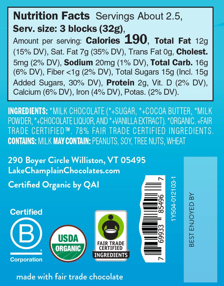Milk Chocolate (38% Cocoa) Signature Bar