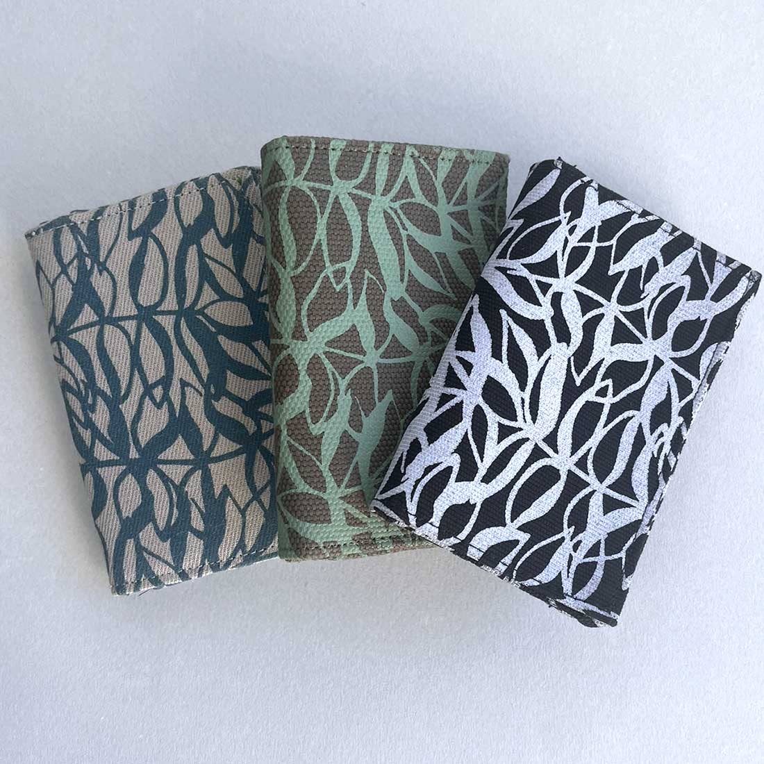Canvas Card Holder - Mini Wallet - Botanical Prints