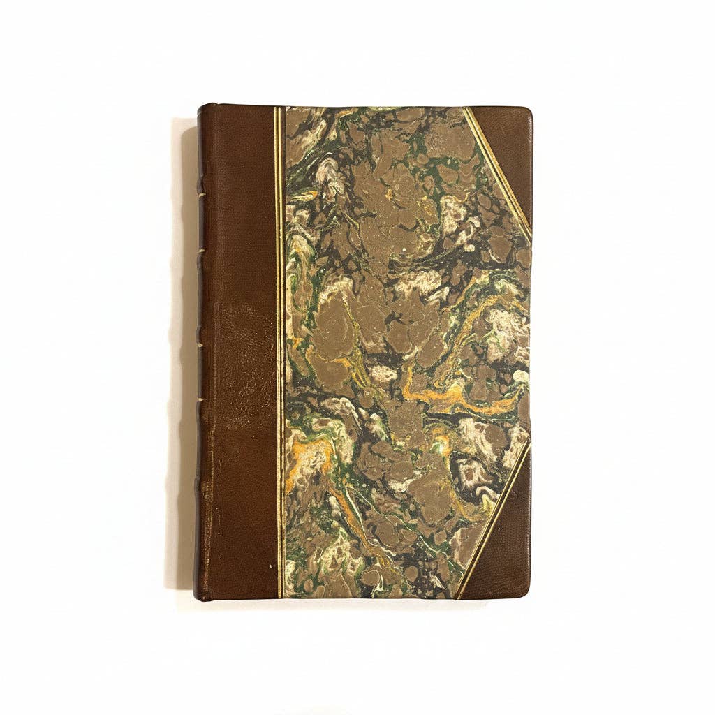 Marbled Paper Journal - Brown