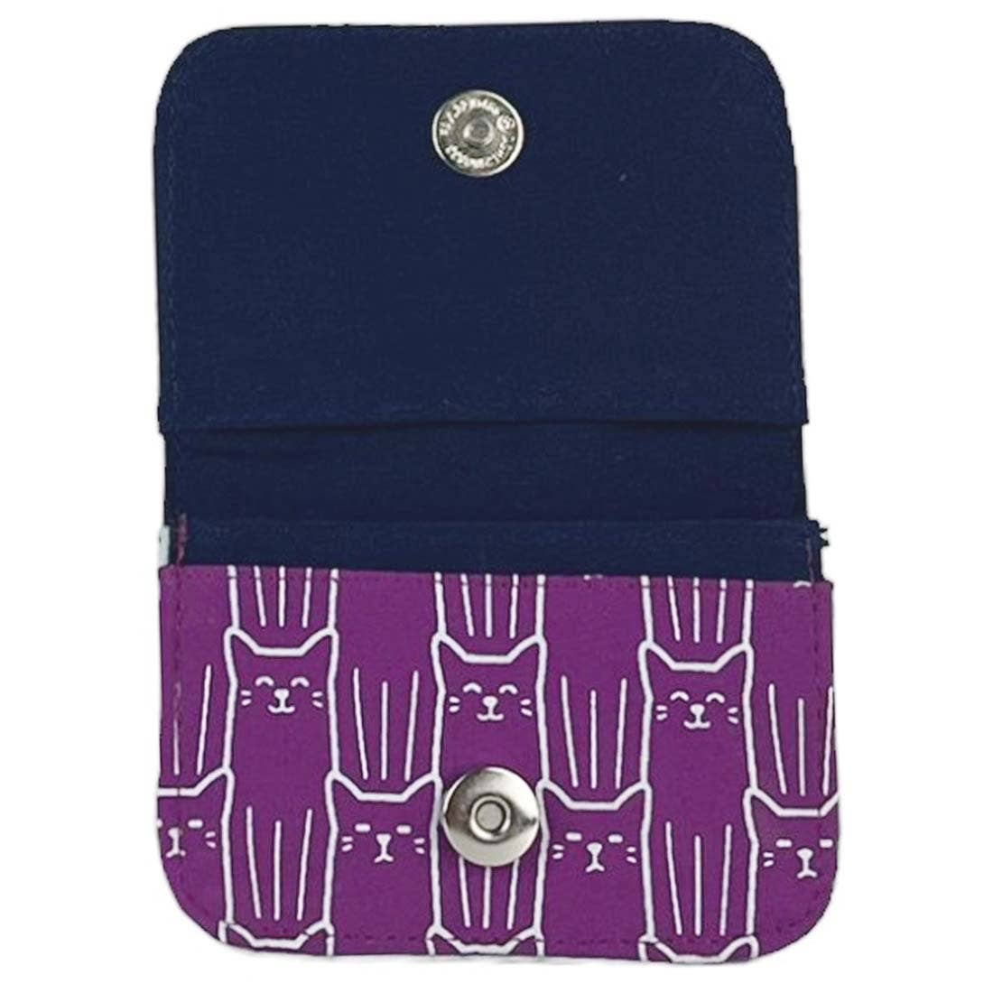 Cotton Canvas Cardholders - Cat Prints