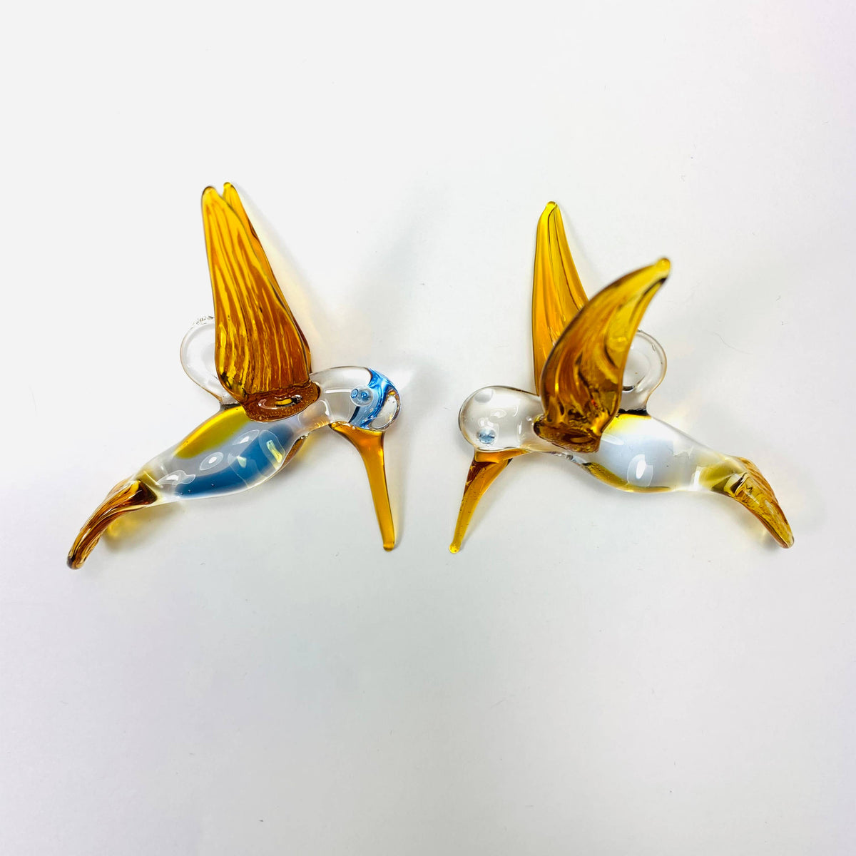 Blown Glass Ornament - Hummingbird Posing