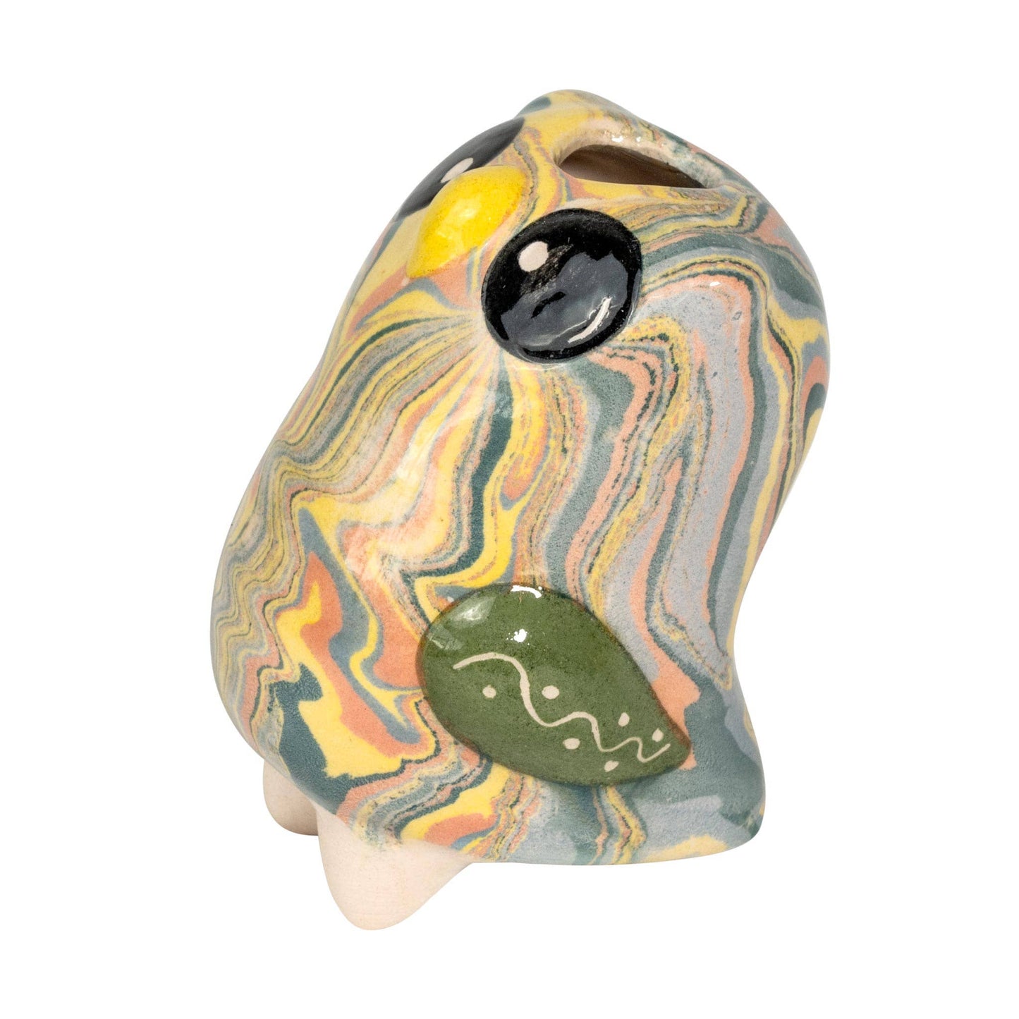 Marble Glazed Ceramic Plant Dripper - Owl
