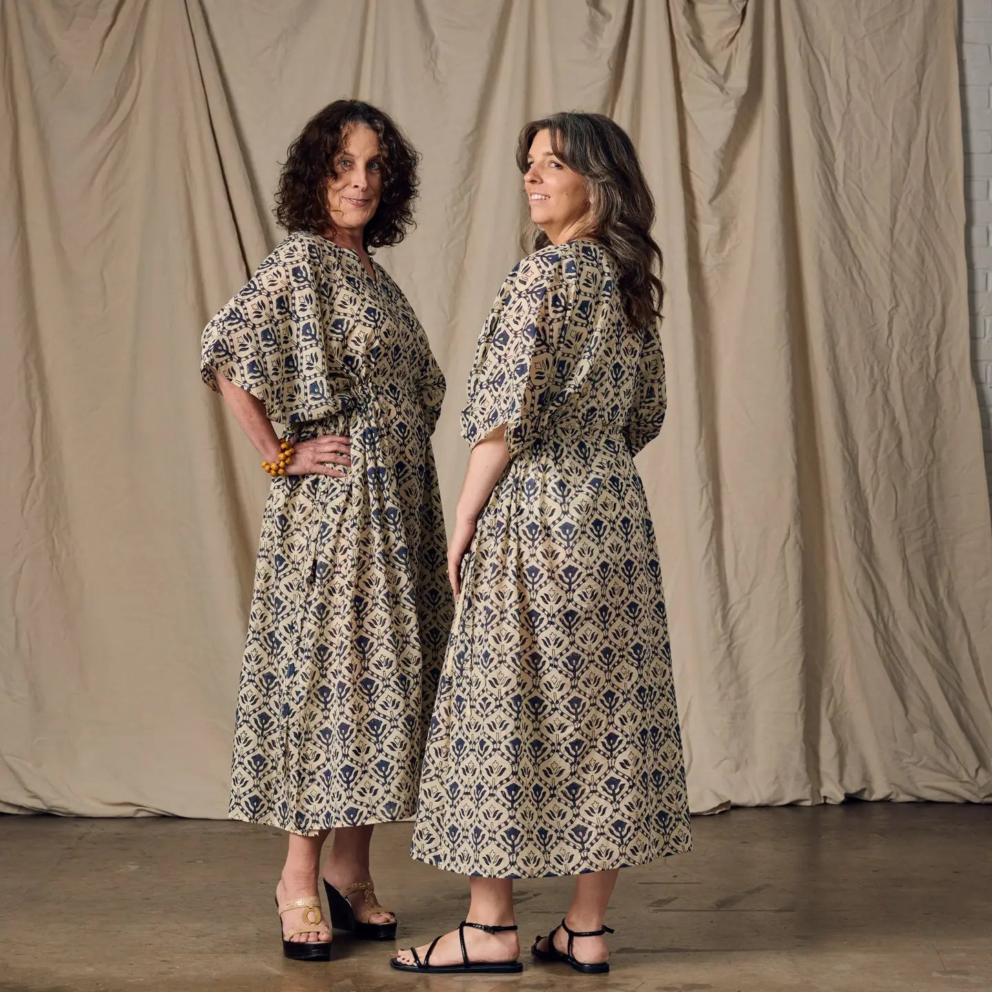 Panna Full Length Block Print Kaftan