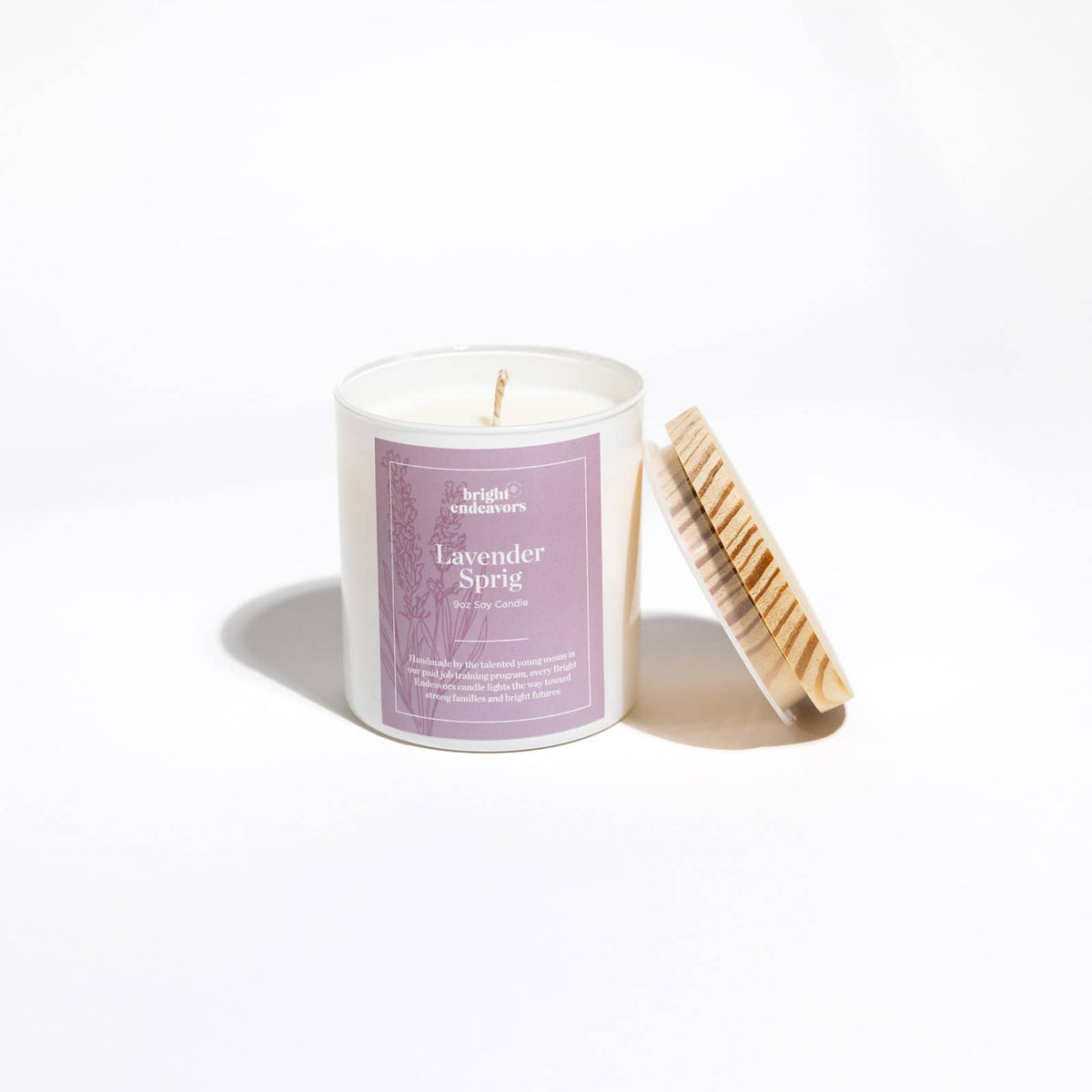 9oz Glass Soy Candle - Lavender Sprig