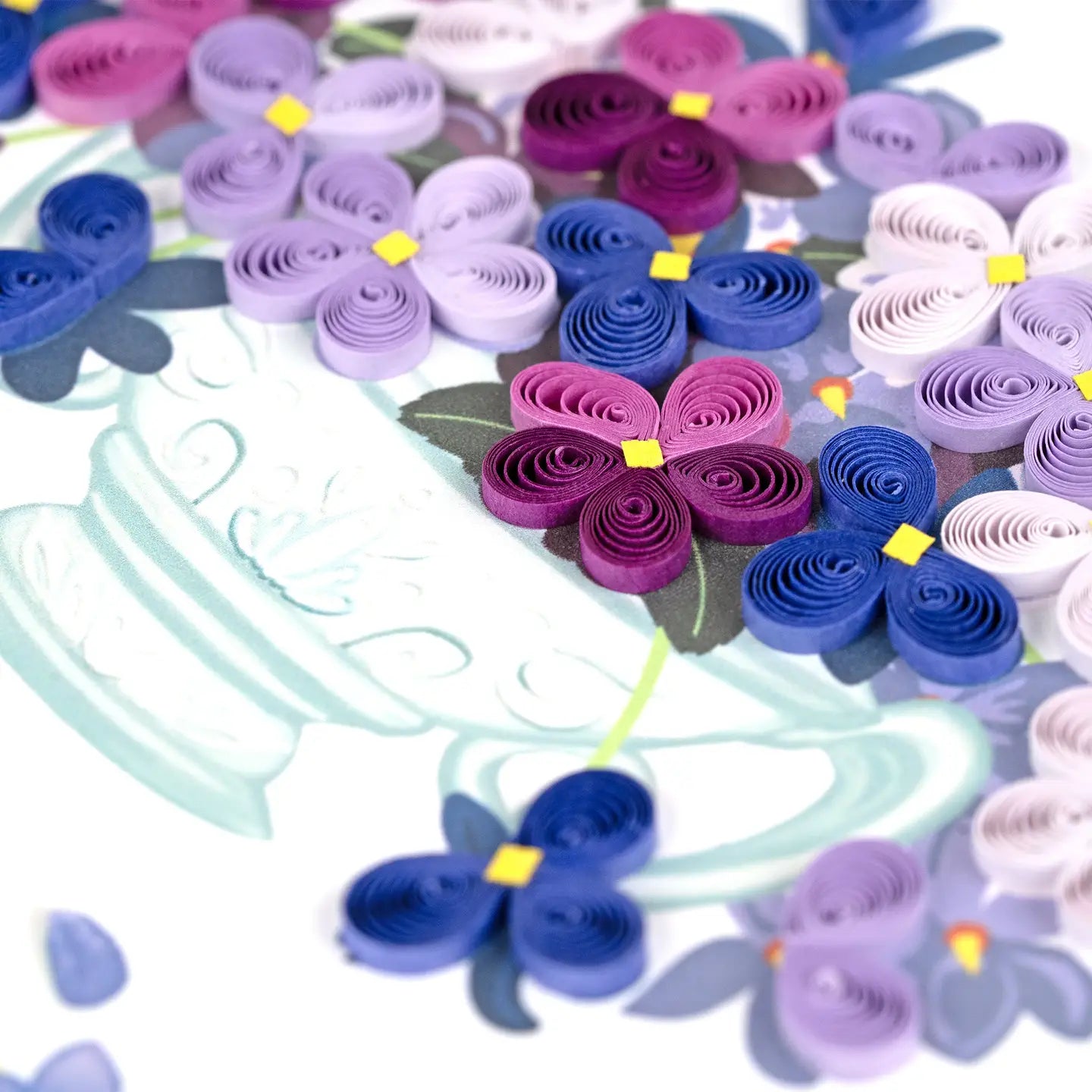 Quilled Violet Bouquet Greeting Card