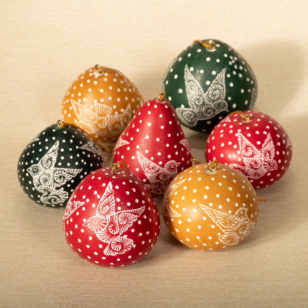 Mini Doves Gourd Ornament Doves - Assorted