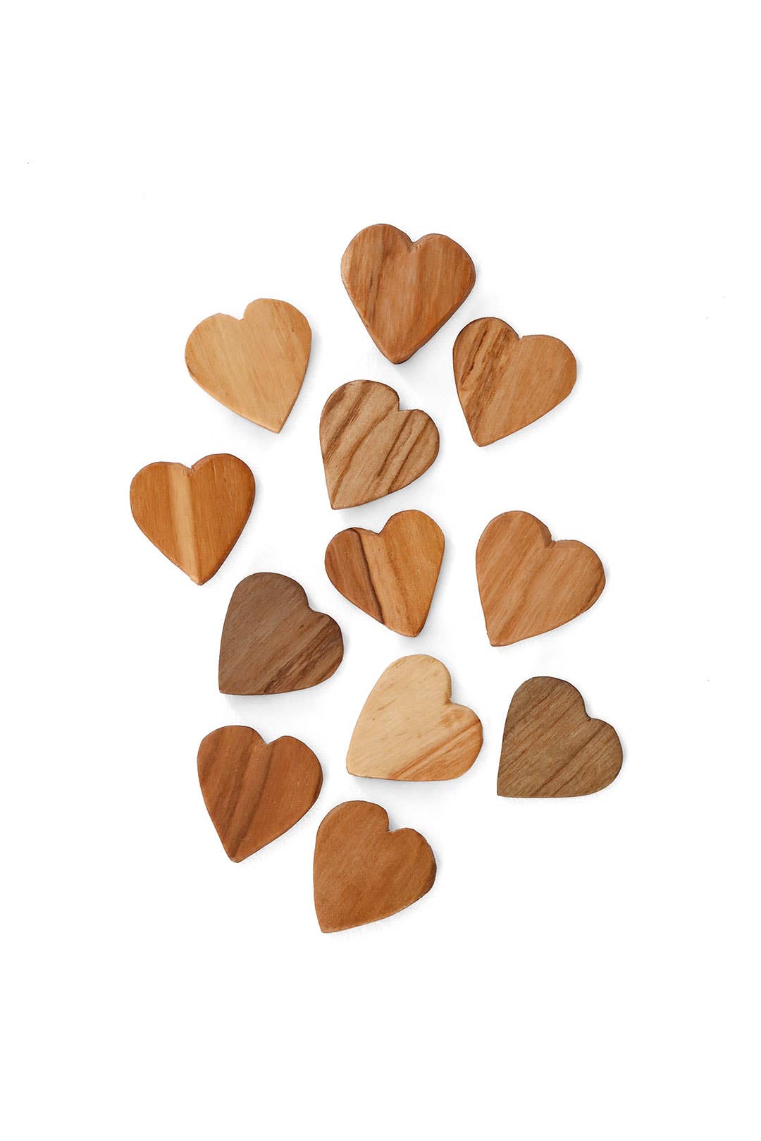 Olive Wood Tiny Heart Tokens