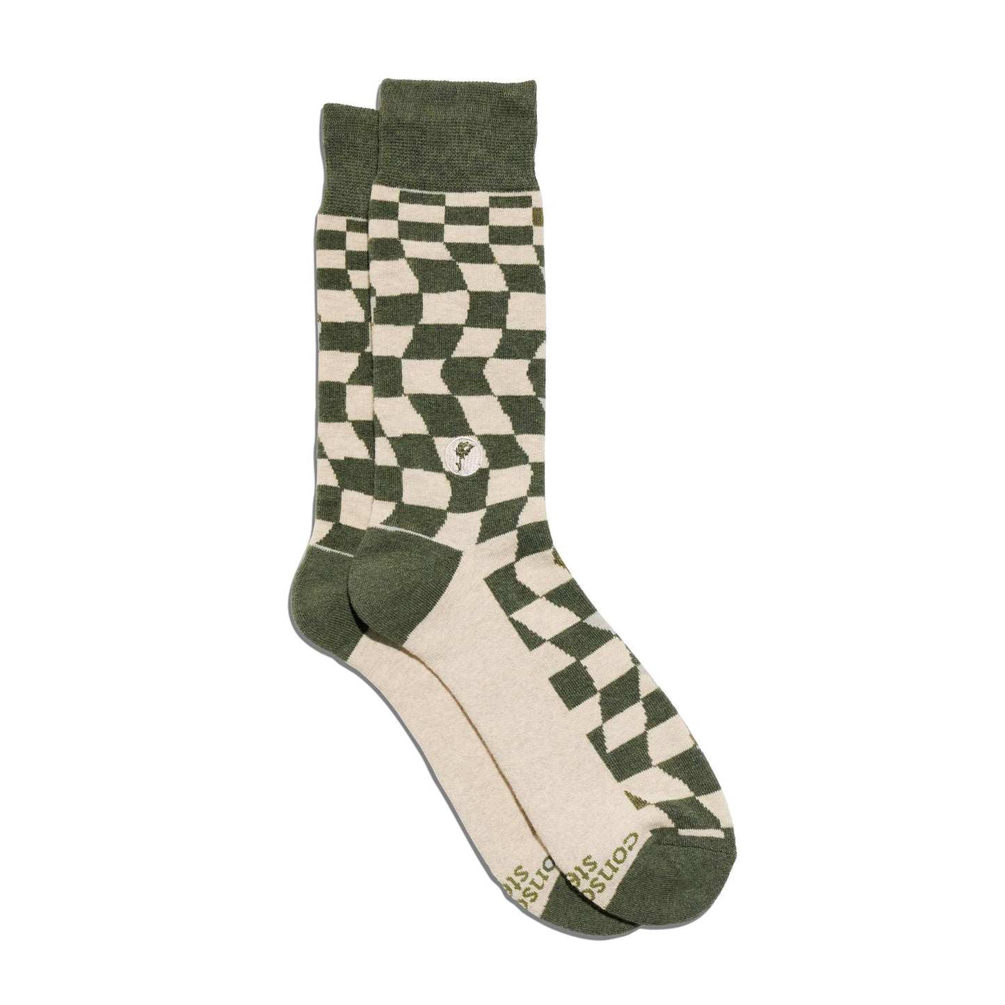 Socks that Support Women's Equality (Green Checkered)