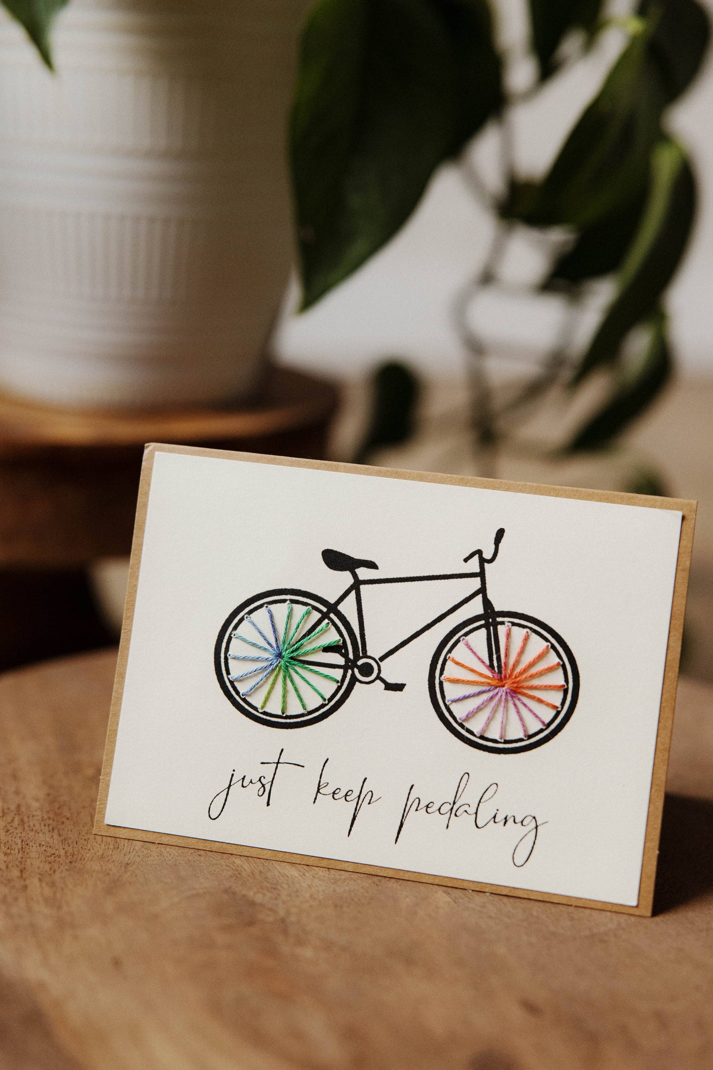Just Keep Pedaling Greeting Cards