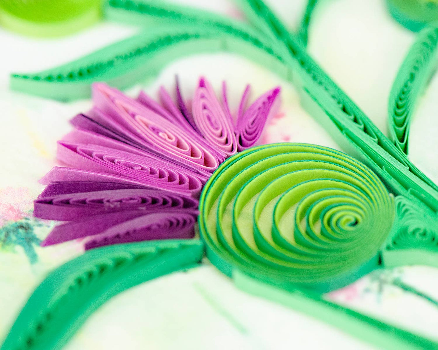 Quilled Thistle Greeting Card