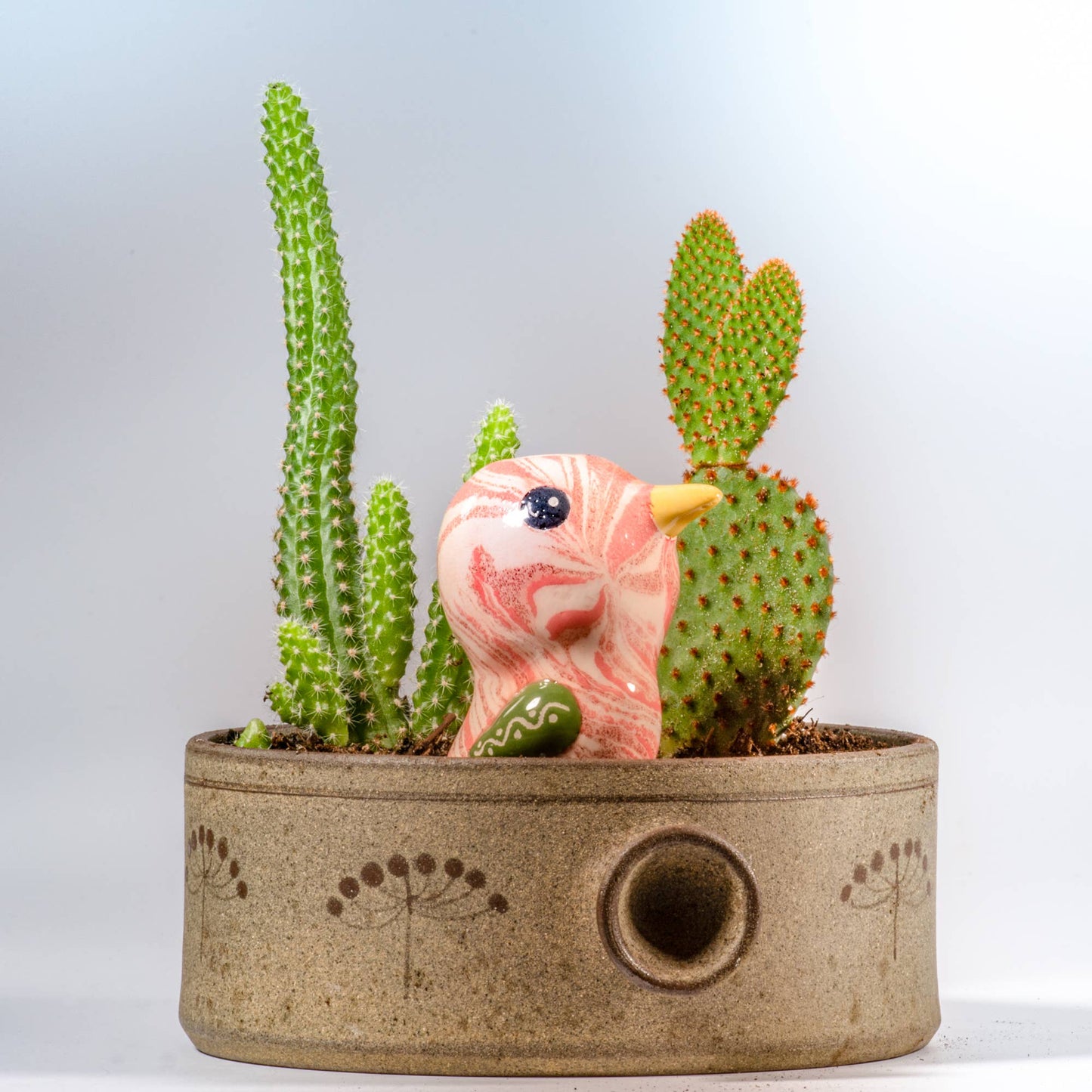 Marble Glazed Ceramic Plant Dripper - Bird