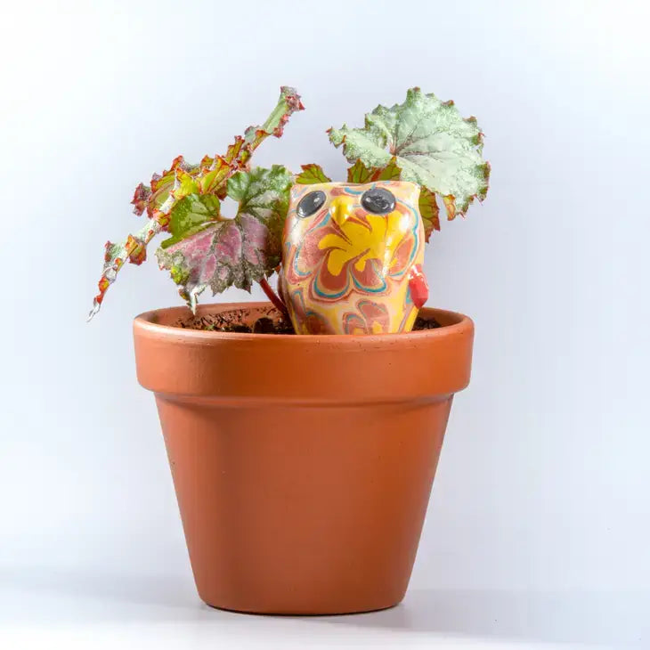 Marble Glazed Ceramic Plant Dripper - Owl