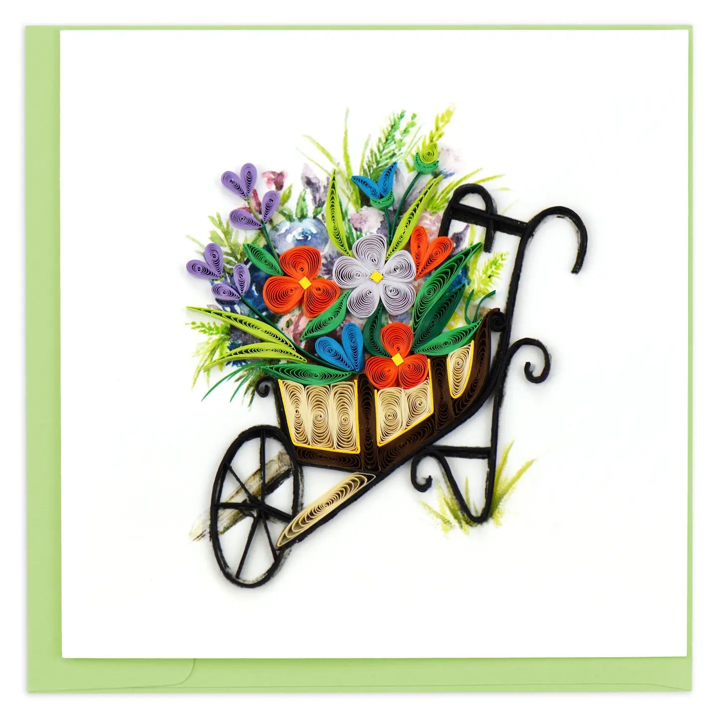 Quilled Wheelbarrow Greeting Card