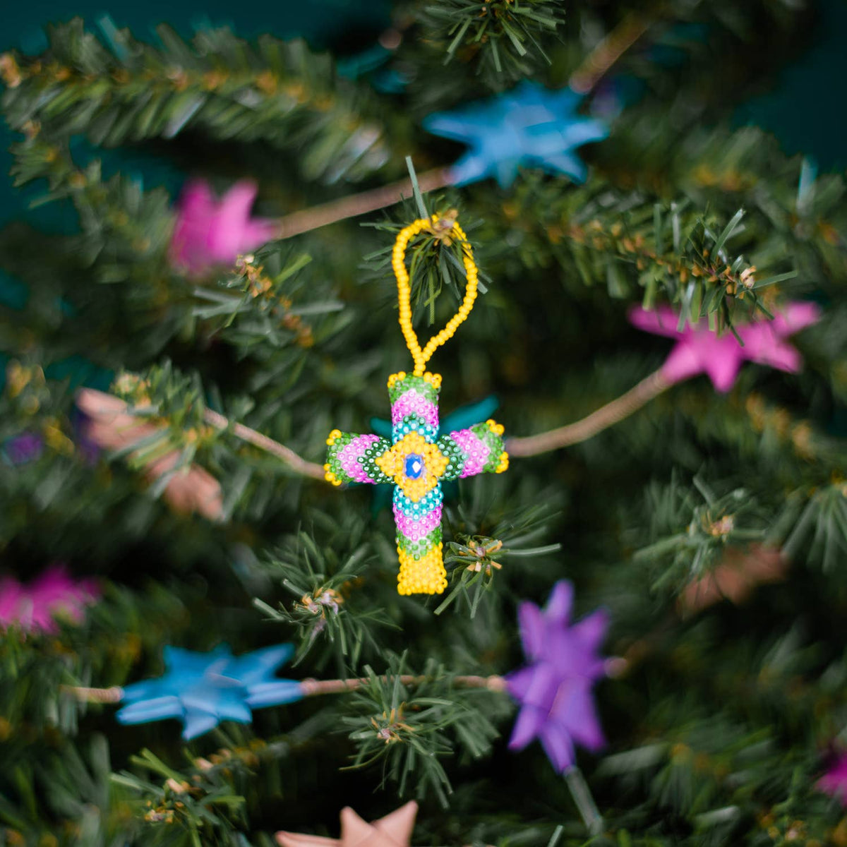 Cross Beaded Ornament