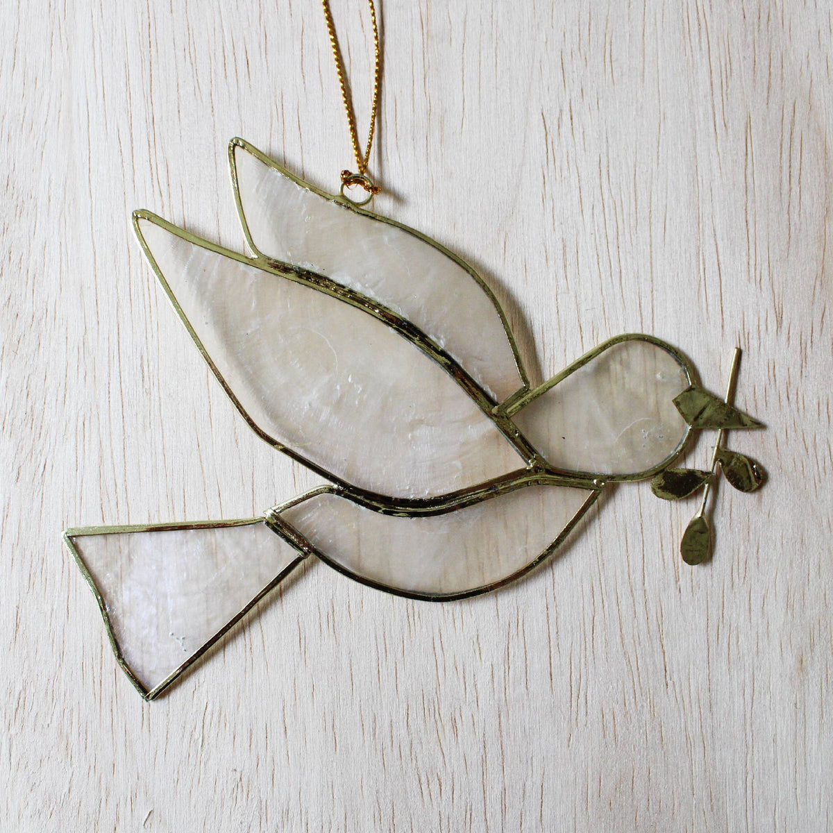 Peace Dove Capiz Shell Ornament