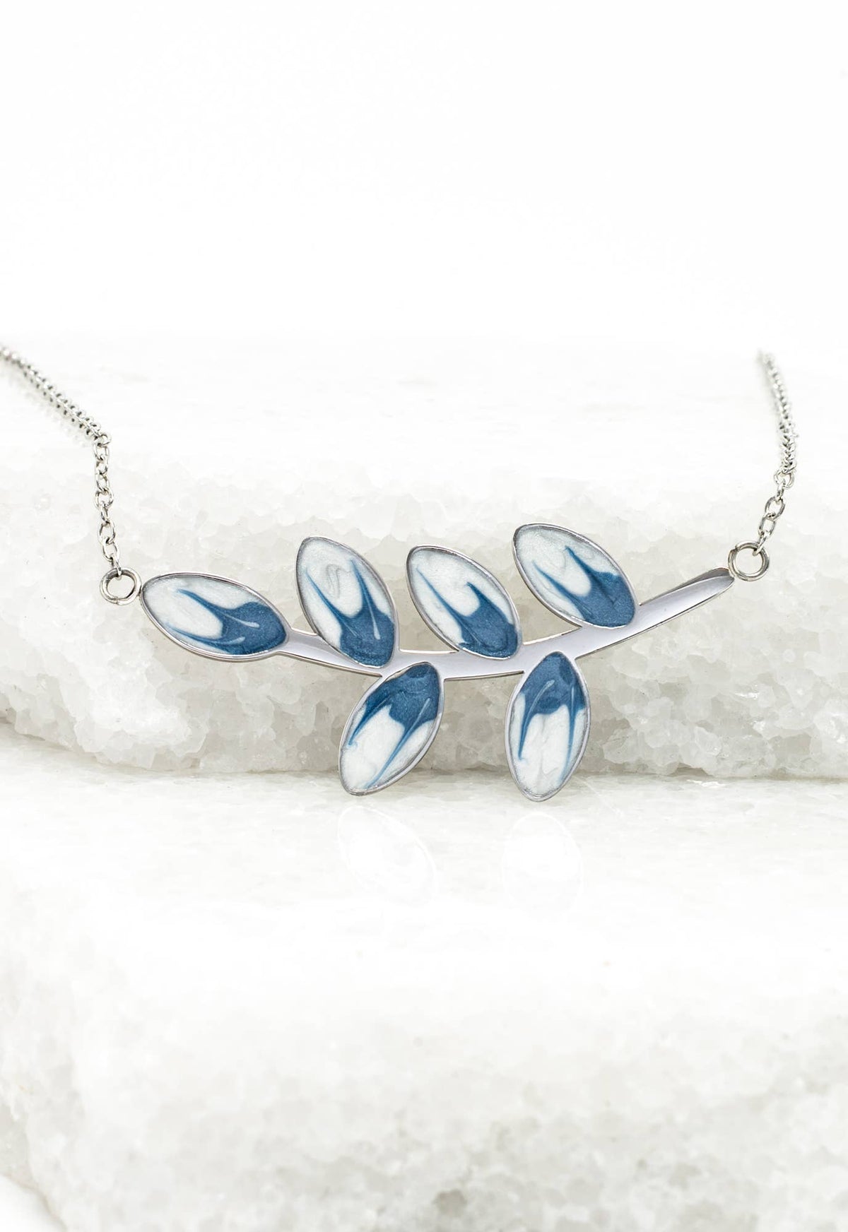 Hope Grows Necklace in Silver & Blue