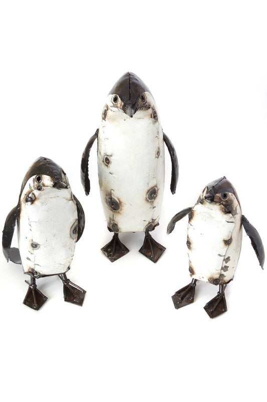 Penguin Recycled Metal Sculpture