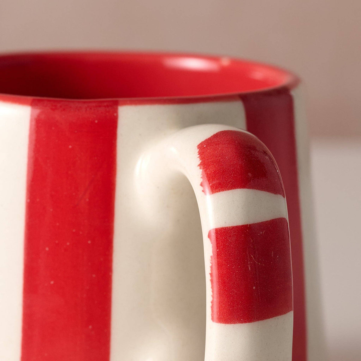 Kahda Striped Mug - Red
