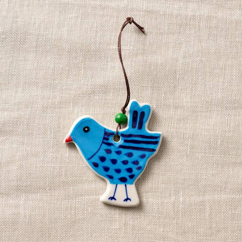 Hand Painted Ceramic Bird Ornament